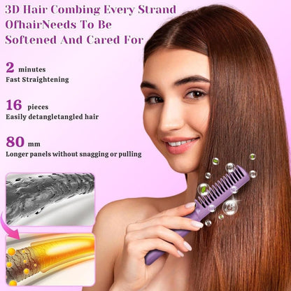 Trendhubs Meneflix Portable Mini Hair Straightener Cordless Rechargeable Mini Adjustable Hair Straightener Hot Comb
