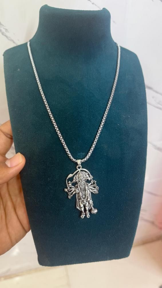 Trendhubs 5 Mukhi Standing Hanumanji Pendant with Chain