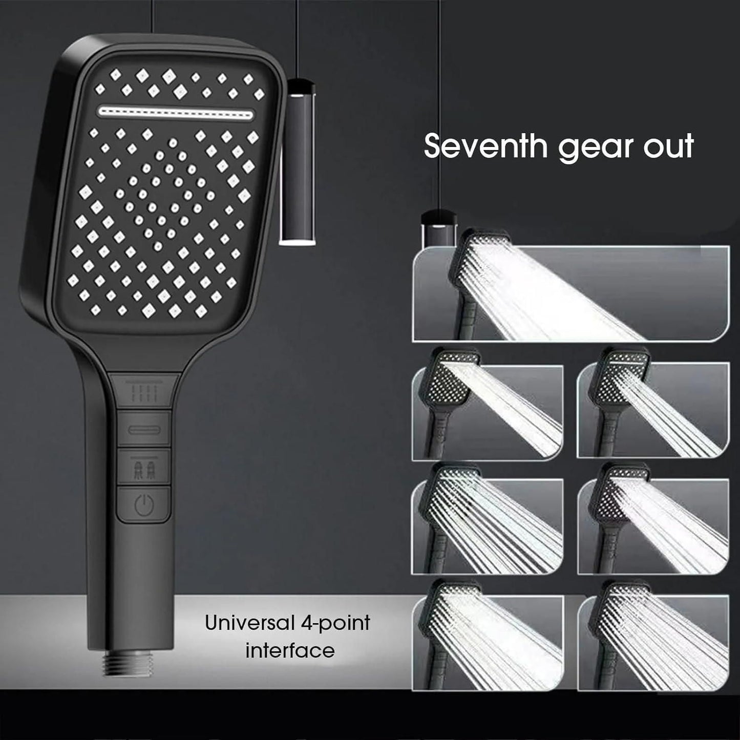 Trendhubs Square Hand Shower for Bathroom Without Hose Pipe